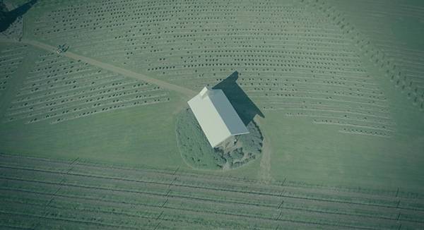 The Chapel from above Kooroomba Vineyard and Lavender Farm